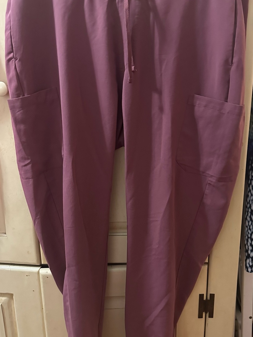 Mandala Scrubs Women's XL Mauve High Waist Jogger Pants Equa-Tek 9 Pocket - Picture 2 of 11